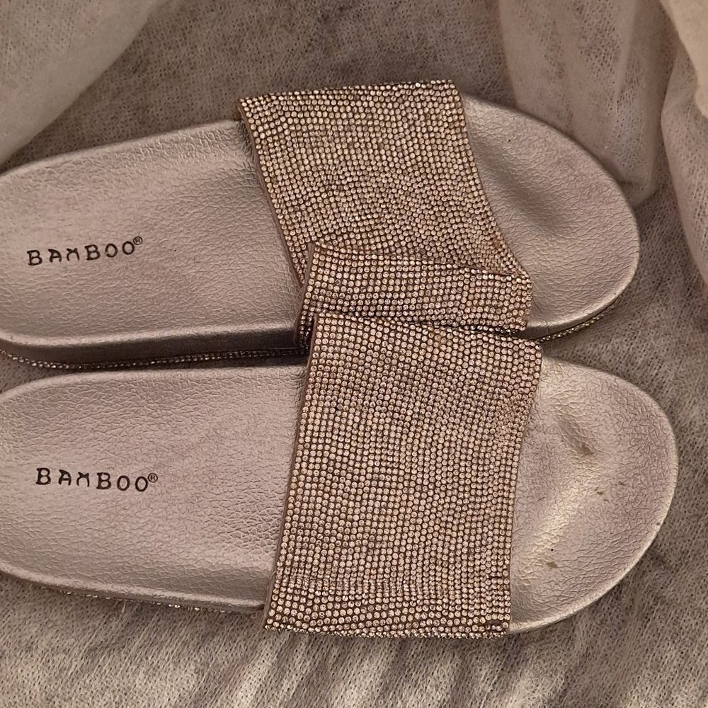 Silver Rhinestone Sandals